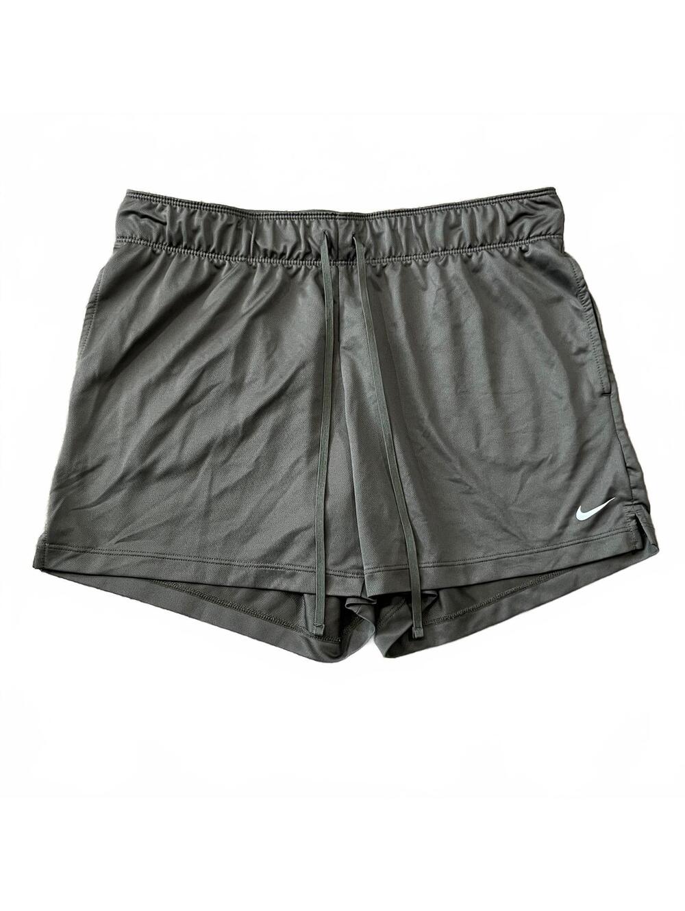 Nike Womens Dri-fit Attack Training Shorts Olive Green Size Medium